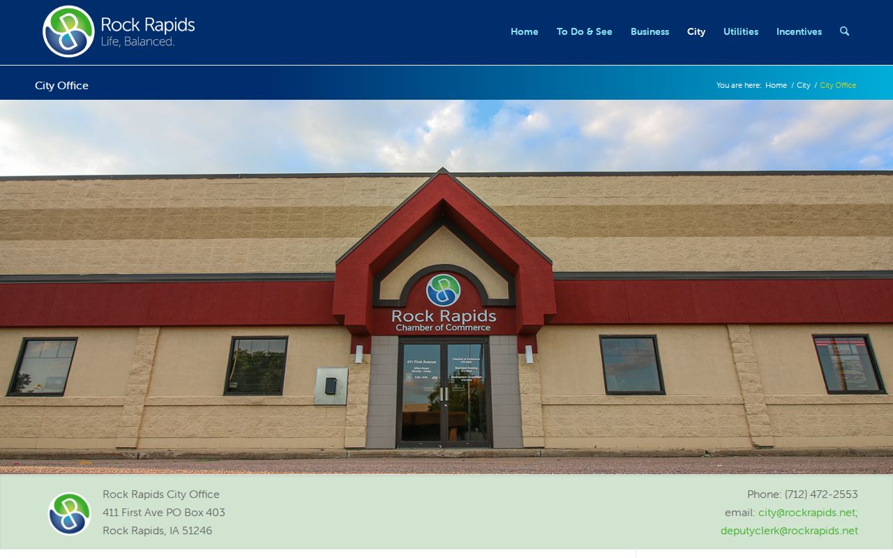 Rock Rapids city office source for municipal arrest records