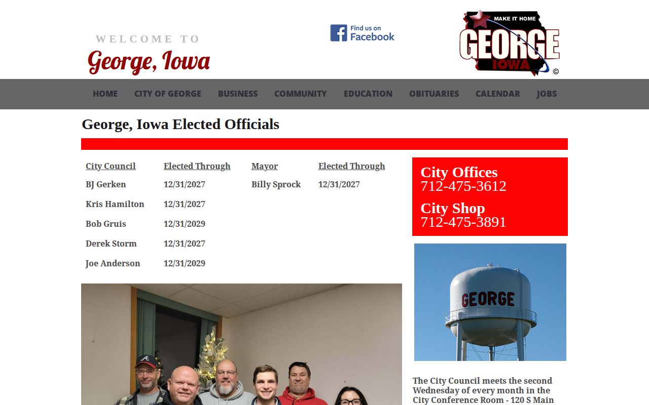 George Iowa city officials contact for arrest record routing